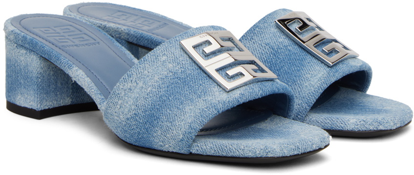 Givenchy Blue 4G Denim Mules Givenchy
