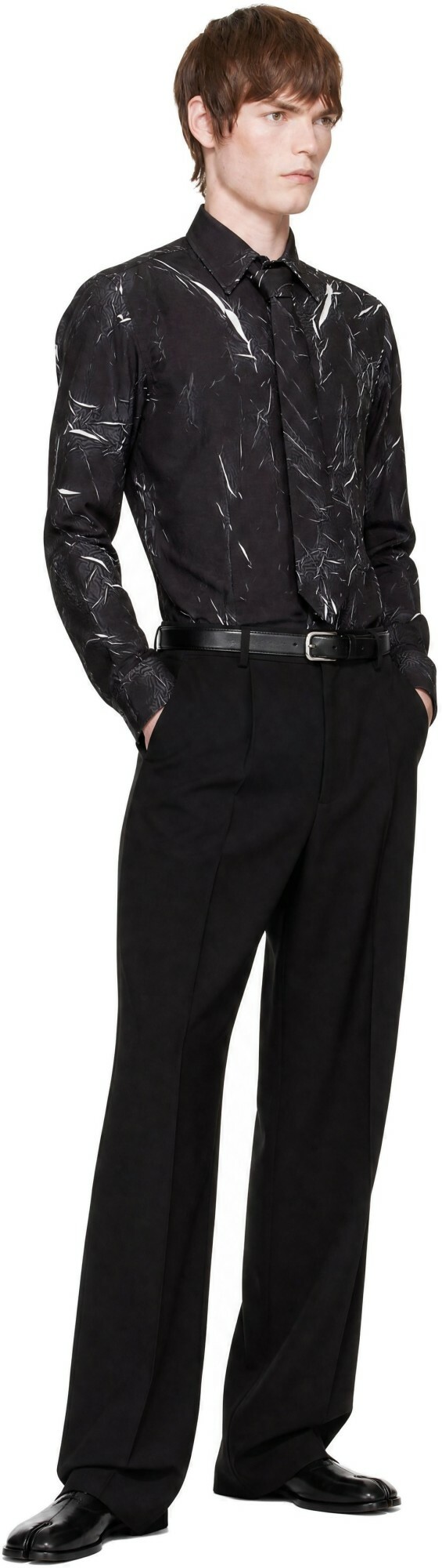 EGONlab Black Shoulder Pads Shirt