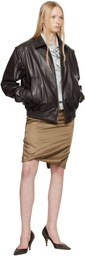Commission Brown Garrison Leather Jacket