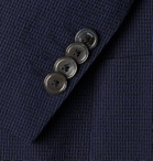 Hugo Boss - Nold Slim-Fit Unstructured Checked Cotton-Blend Seersucker Blazer - Blue