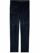 Richard James - Tapered Cotton-Corduroy Suit Trousers - Blue