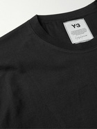 Y-3 - Logo-Print Cotton-Jersey T-Shirt - Black