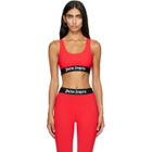Palm Angels Red Classic Logo Sport Bra