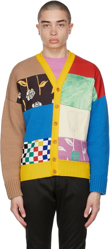 Photo: Opening Ceremony Multicolor Patchwork Dropped Cardigan