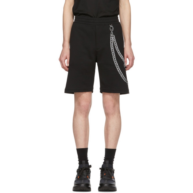 Photo: Alexander McQueen Black Chain Embroidery Shorts