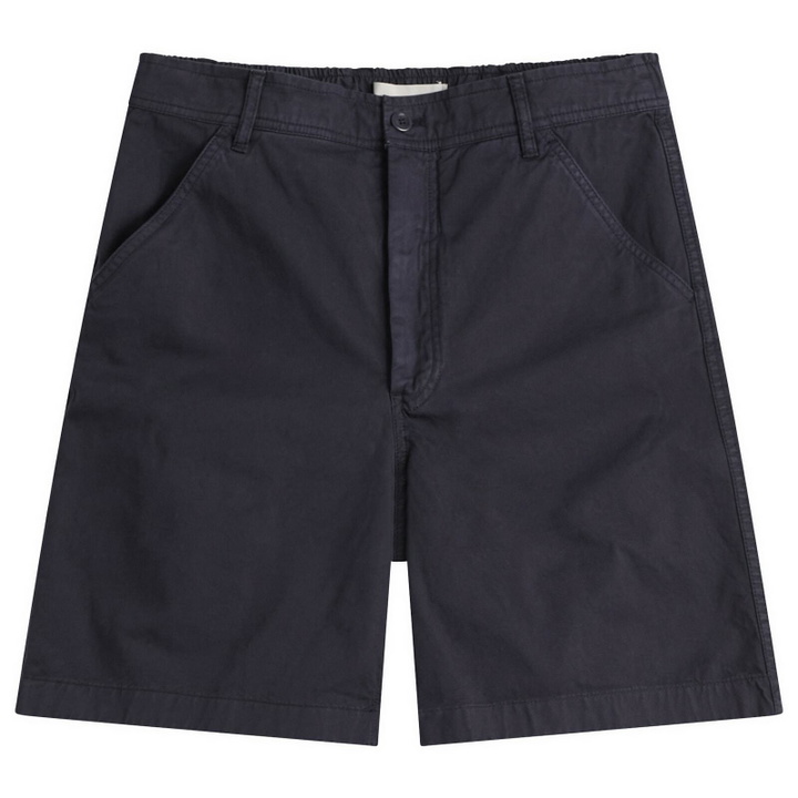 Photo: Norse Projects Men's Kvitfell Relaxed Twill Shorts in Dark Navy