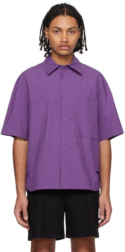 Photo: Solid Homme Purple Drawstring Shirt
