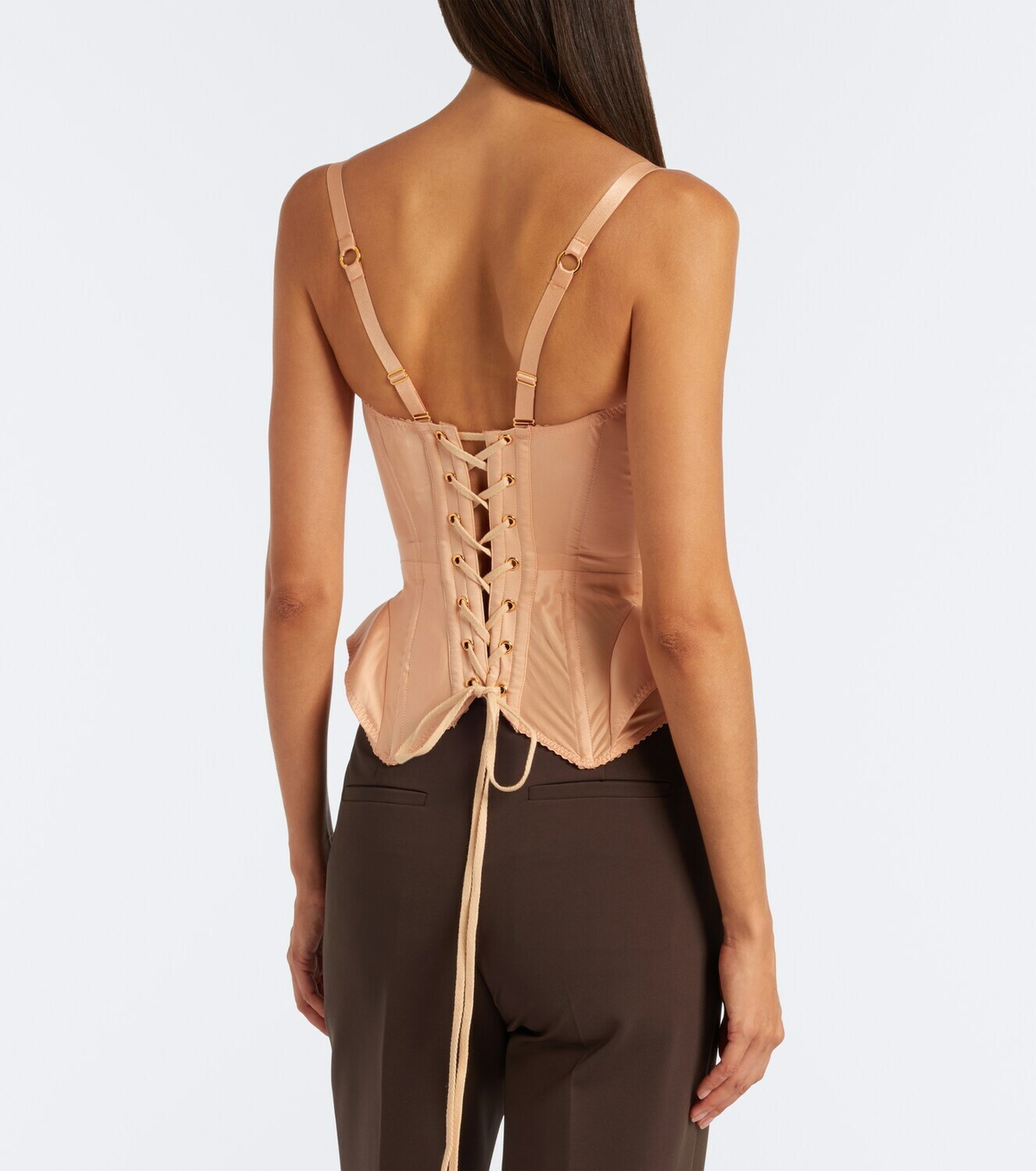Maria Lucia Hohan Larya lace-trimmed silk-blend corset