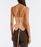 Maria Lucia Hohan Larya lace-trimmed silk-blend corset