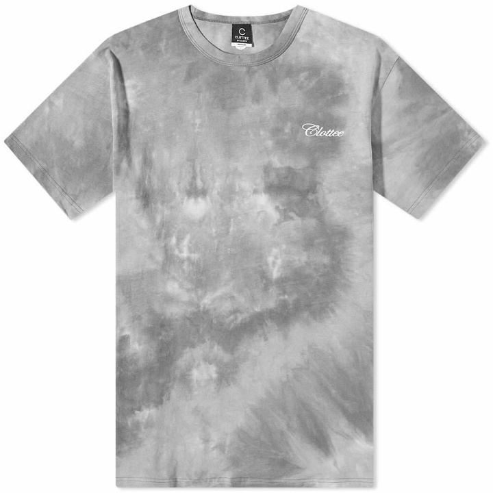 Photo: CLOTT-Shirt By CLOT Script Tie Dye Logo T-Shirt in Grey
