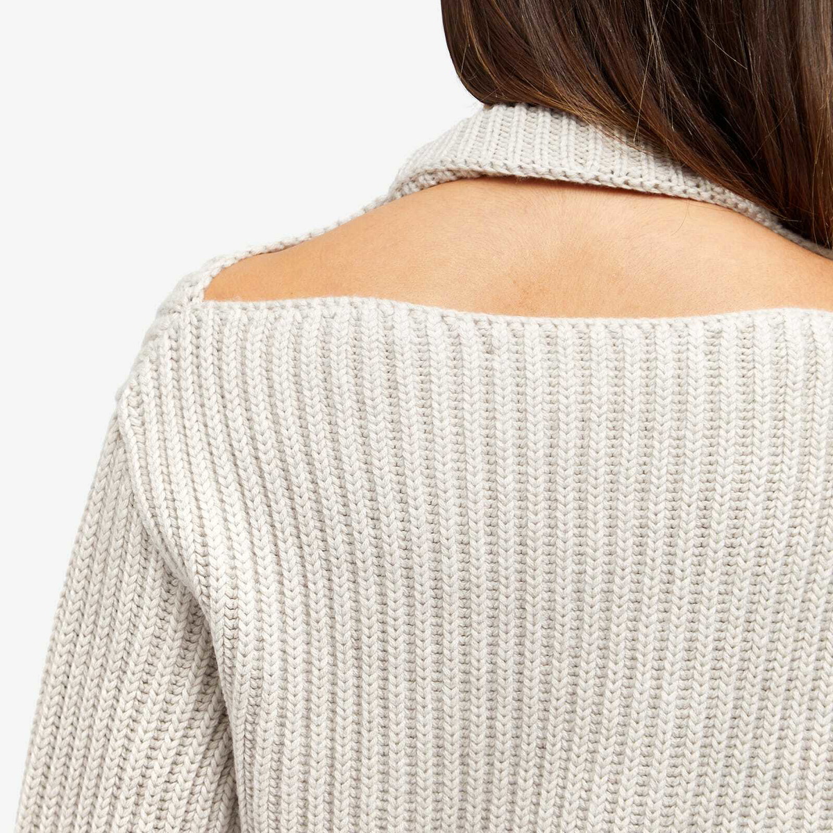 Botter Women's Ribbed Knit Jumper in Beige