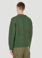 Cable Knit Sweater in Dark Green