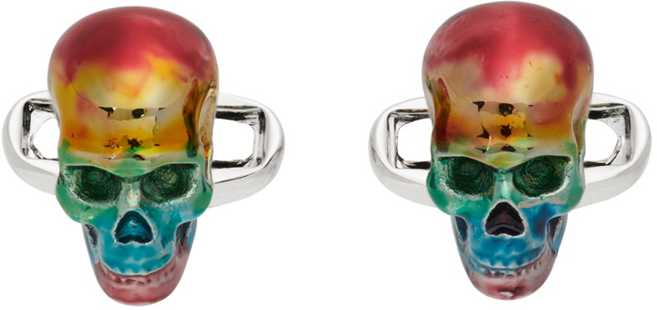 Photo: Paul Smith Multicolor Rainbow Skull Cufflinks