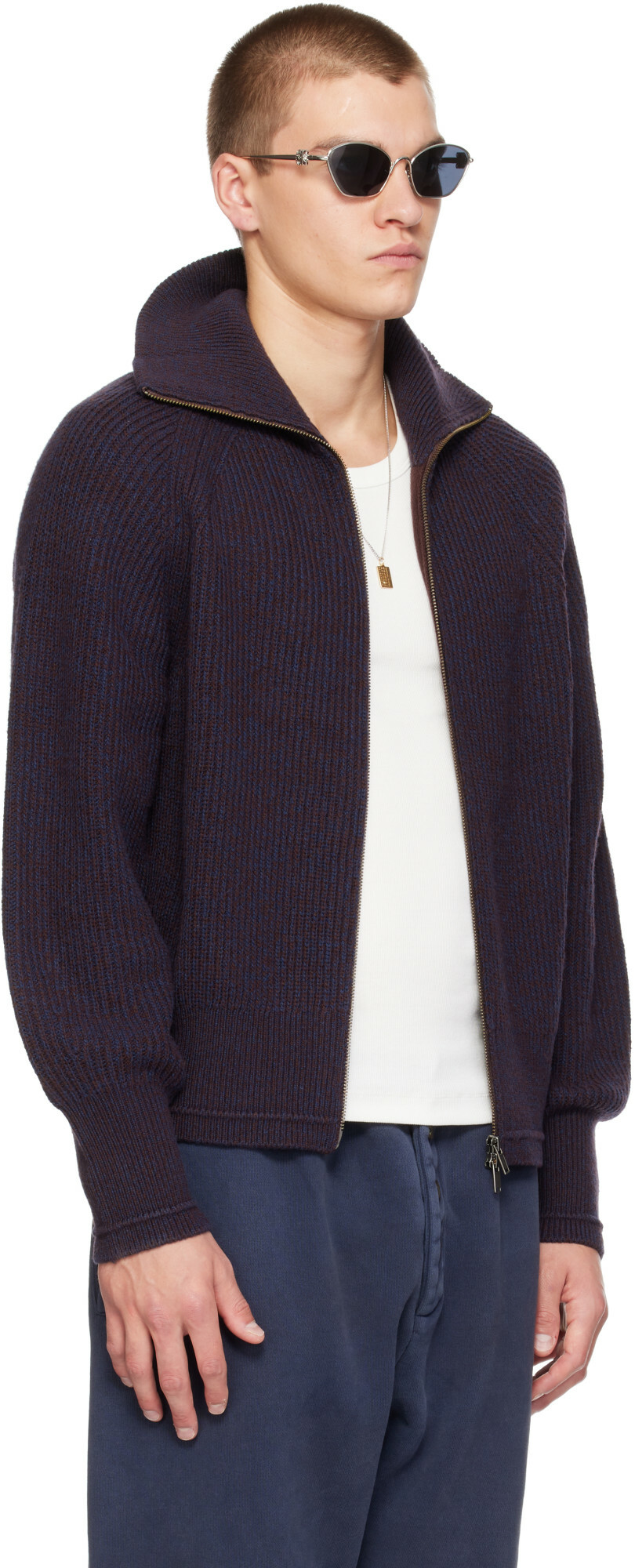 Entire Studios Purple Blimp Full Zip Sweater