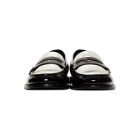 Balmain Black and Silver Patent Mirror-Effect Loafers