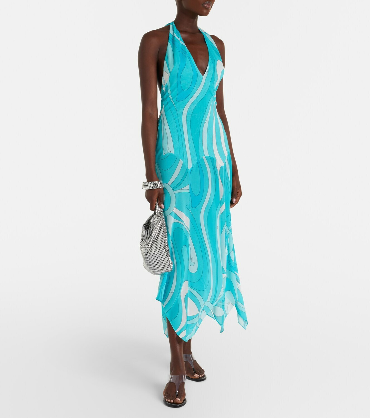 Pucci Iride halterneck jersey midi dress