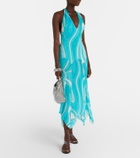 Pucci Iride halterneck jersey midi dress