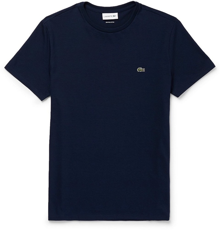 Photo: Lacoste - Slim-Fit Cotton-Jersey T-Shirt - Men - Navy