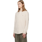 Polo Ralph Lauren Beige Jersey Knit Long Sleeve Sport Shirt
