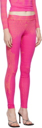 Sinead Gorey Pink Laser-Cut Leggings