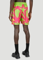 Liberal Youth Ministry - Graphic Print Football Shorts in Green