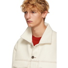 Acne Studios White Ribbed Blouson Jacket