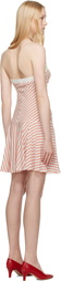 BELLE White & Orange Claro Minidress