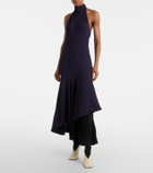 Alaïa Asymmetric halterneck midi dress