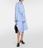 JW Anderson Striped asymmetric cotton skirt