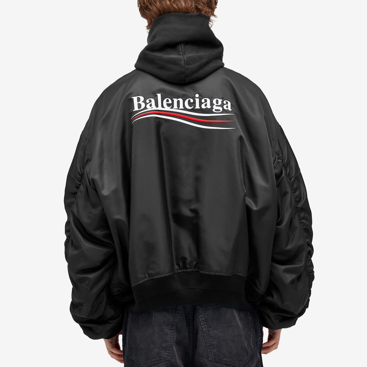 【関税込み】BALENCIAGA Draped bomber jacket Bomber jacket Balenciaga Bomber Jacket 768924-TNO27-1000