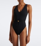 Tory Burch Double T belted swimsuit