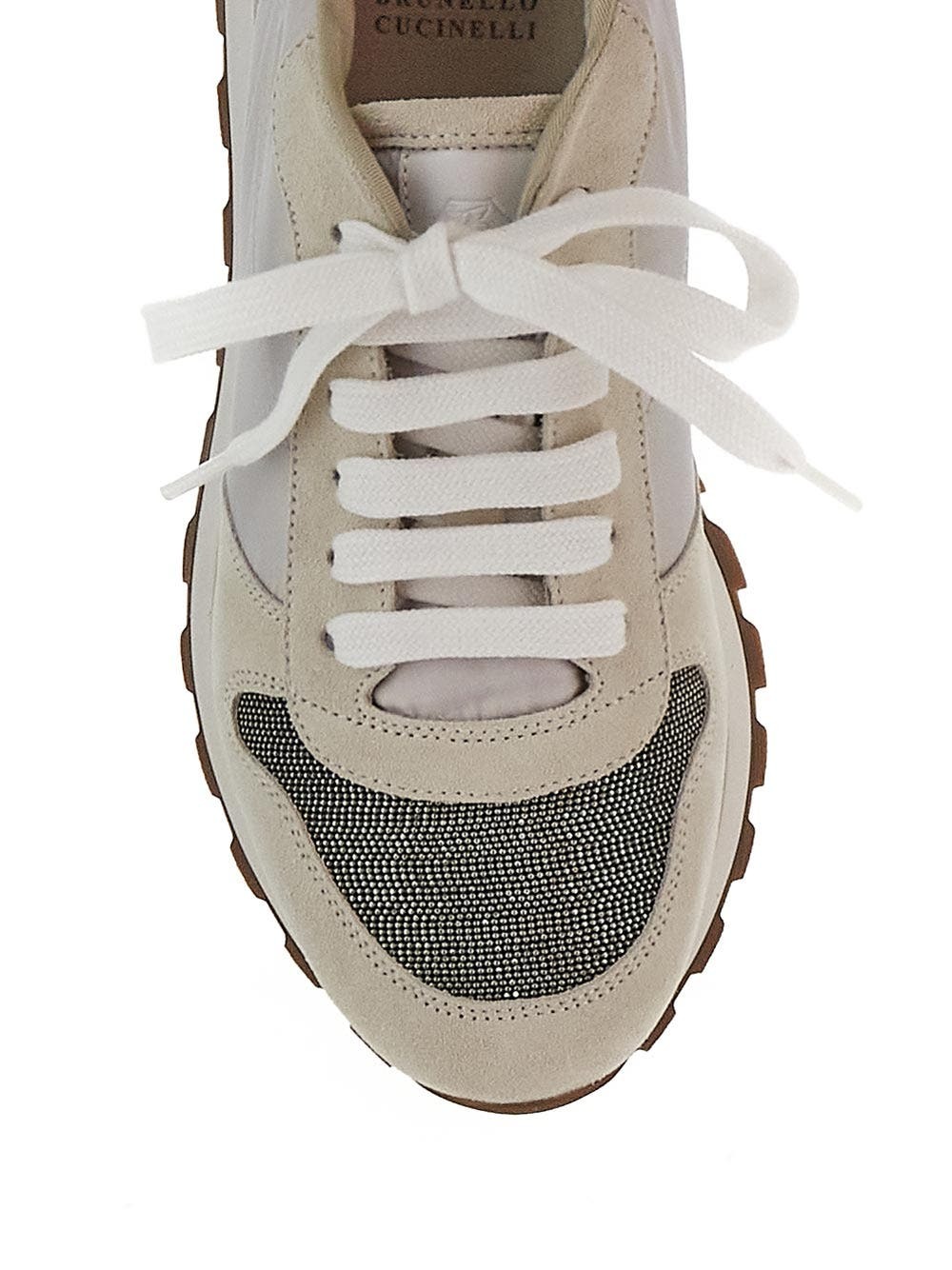 Brunello Cucinelli - Gray Cotton Knit Trainer | Mitchell Stores