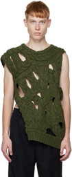 Feng Chen Wang Green Asymmetric Sweater