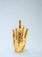 POLSPOTTEN Sculptural Brass Candle Holder