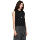 FLORE FLORE Black Poppy Sleeveless Cardigan
