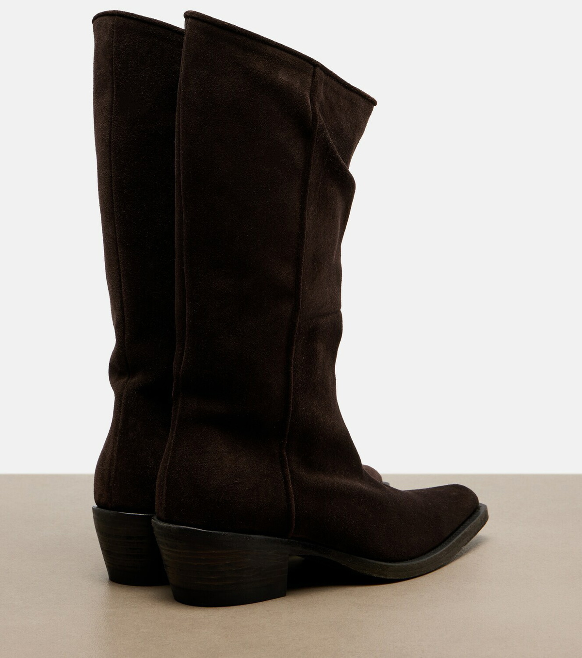 Khaite Clive suede knee-high boots