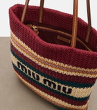 Miu Miu Woven raffia-effect tote bag