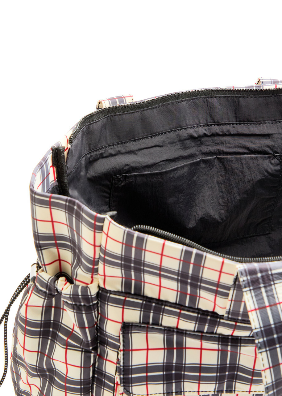 Damson Madder Eliza Checked Shell Tote bag - Yellow - One Size