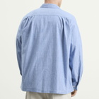 Unlikely Dry Goods Men's Open Collar Chambray Shirt in Indigo