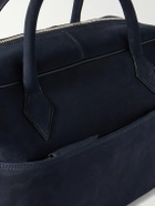 Métier - Closer All Day Leather-Trimmed Nubuck Briefcase