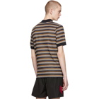 Daniel W. Fletcher Black Vintage Striped T-Shirt