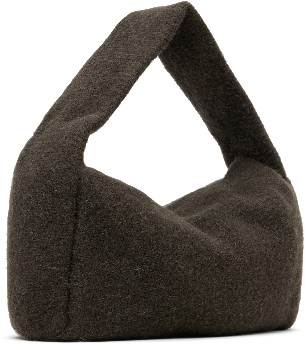 Lauren Manoogian Gray Knit Baguette Bag