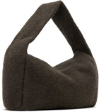Lauren Manoogian Gray Knit Baguette Bag
