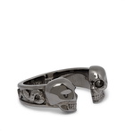 Alexander McQueen - Skull Gunmetal-Tone Ring - Black