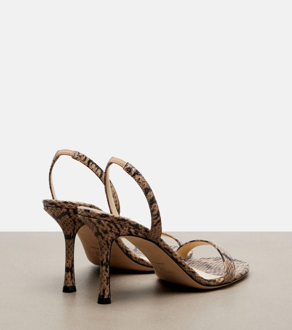Jimmy Choo Jenn snake-effect leather slingback sandals