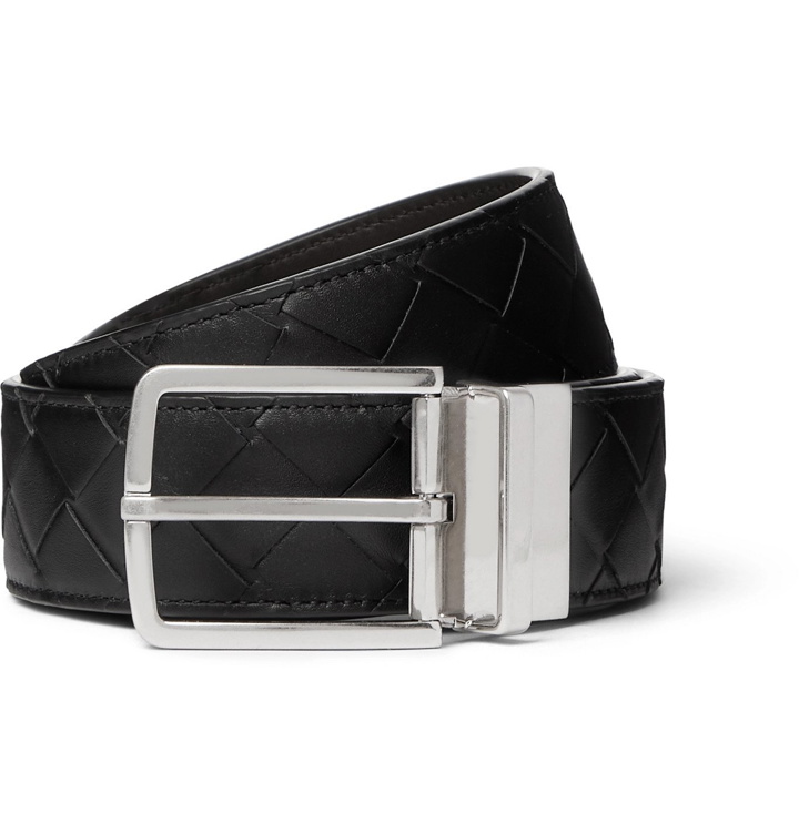 Photo: BOTTEGA VENETA - 4cm Reversible Intrecciato Leather Belt - Black