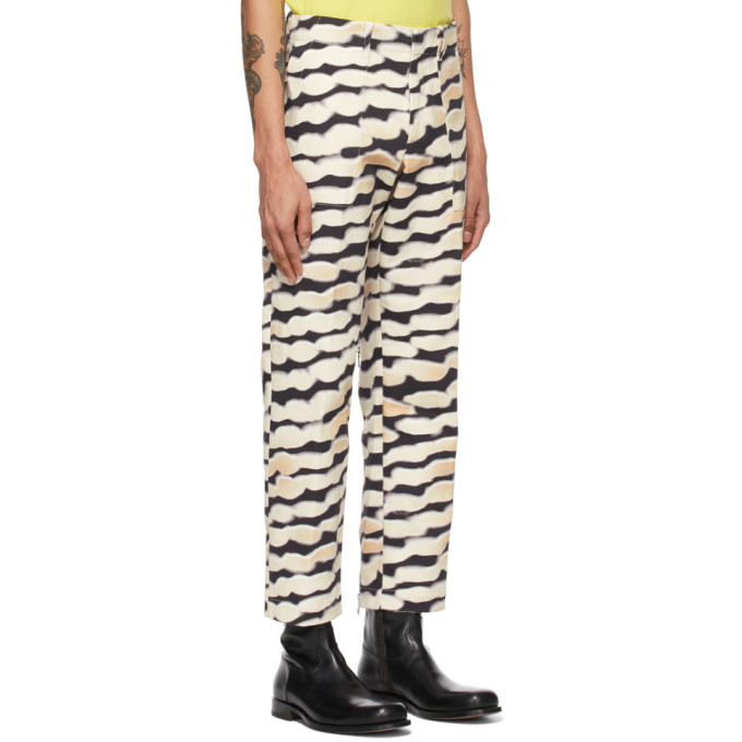 DRIESVANNOTEN Len Lyeパンツ Dries Van Noten Off-White and Black Len Lye Edition Graphic