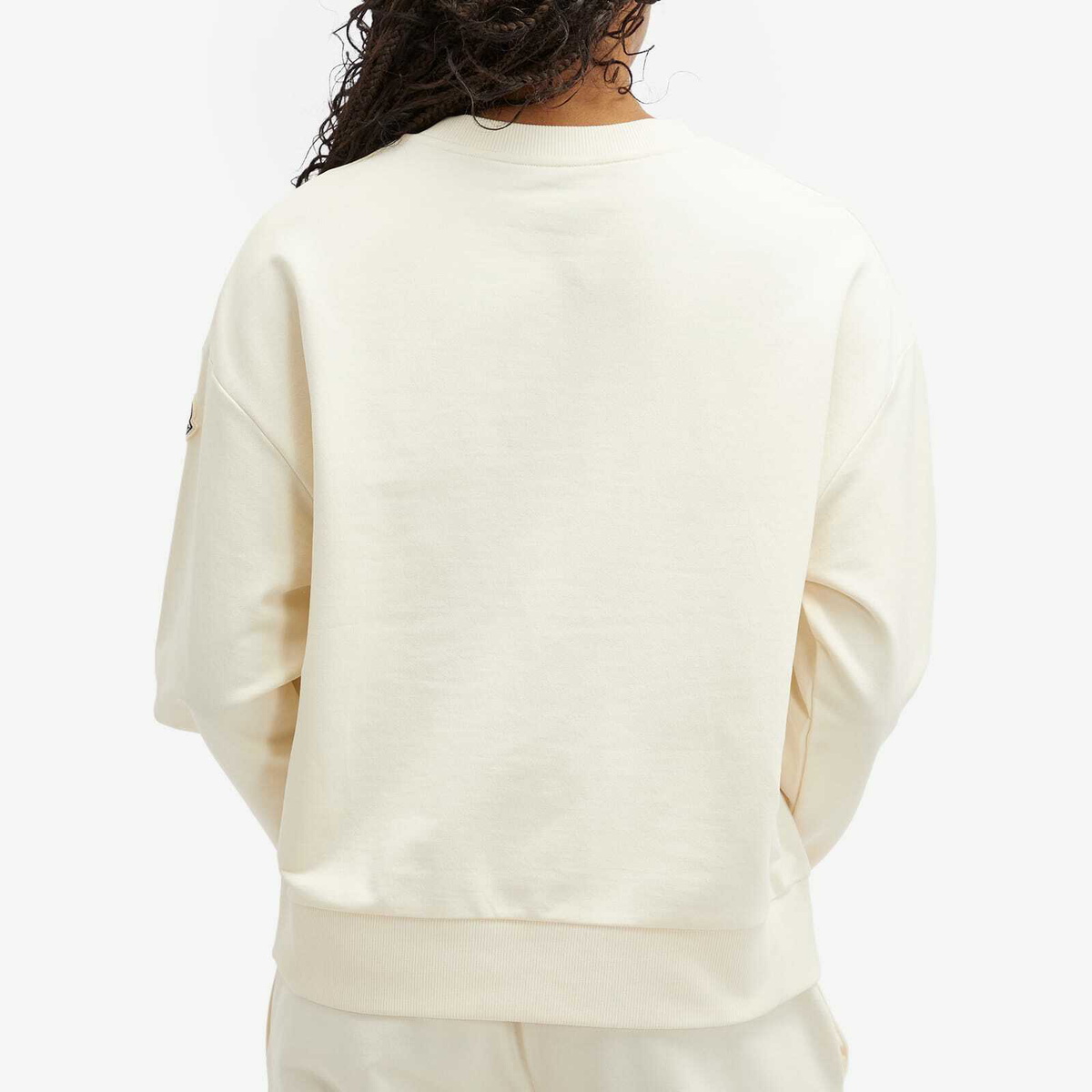 Moncler Women's Logo Sweatshirt in Off White Moncler