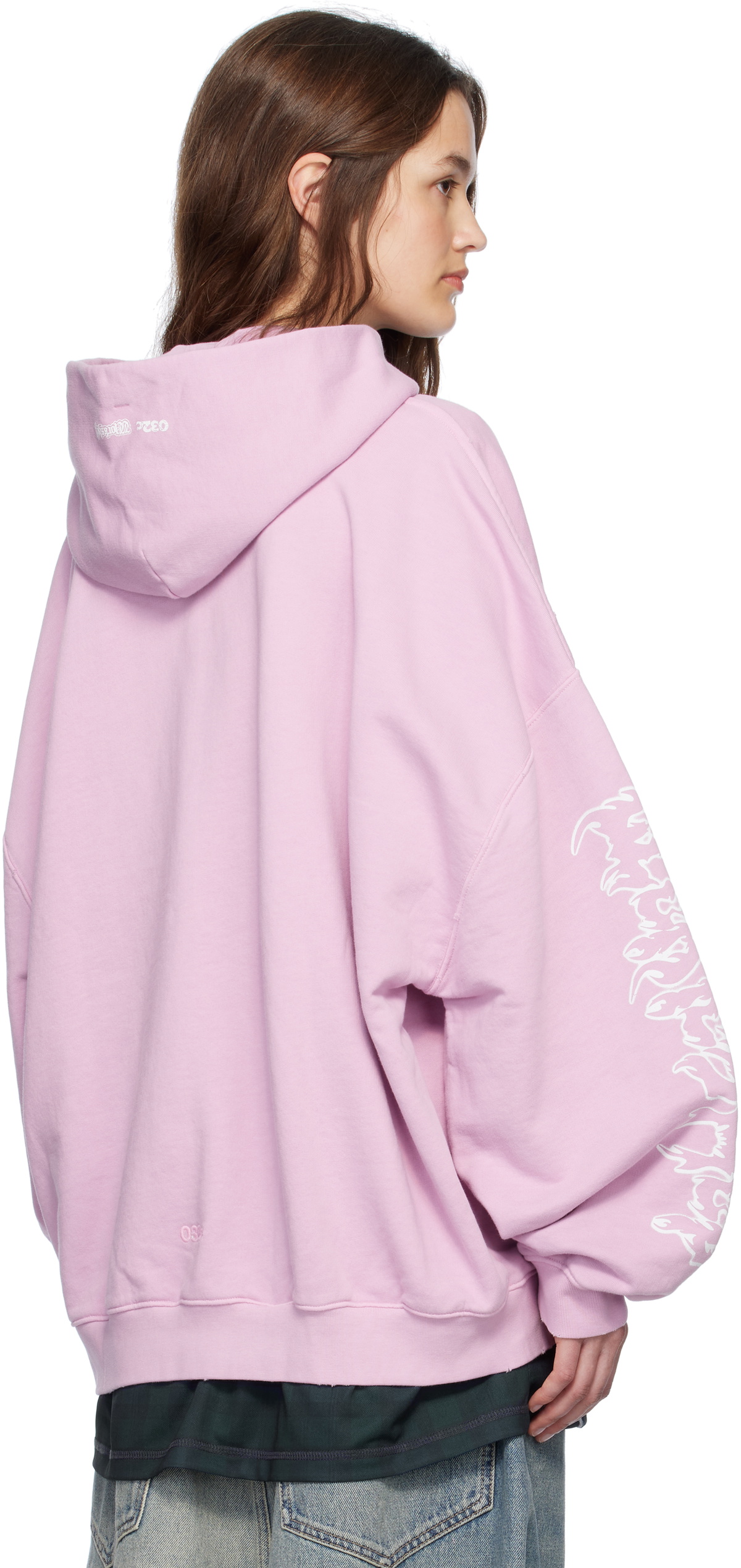 032c Pink Faithless Oversized Hoodie