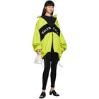 Balenciaga Yellow Wool Logo Zip-Up Jacket